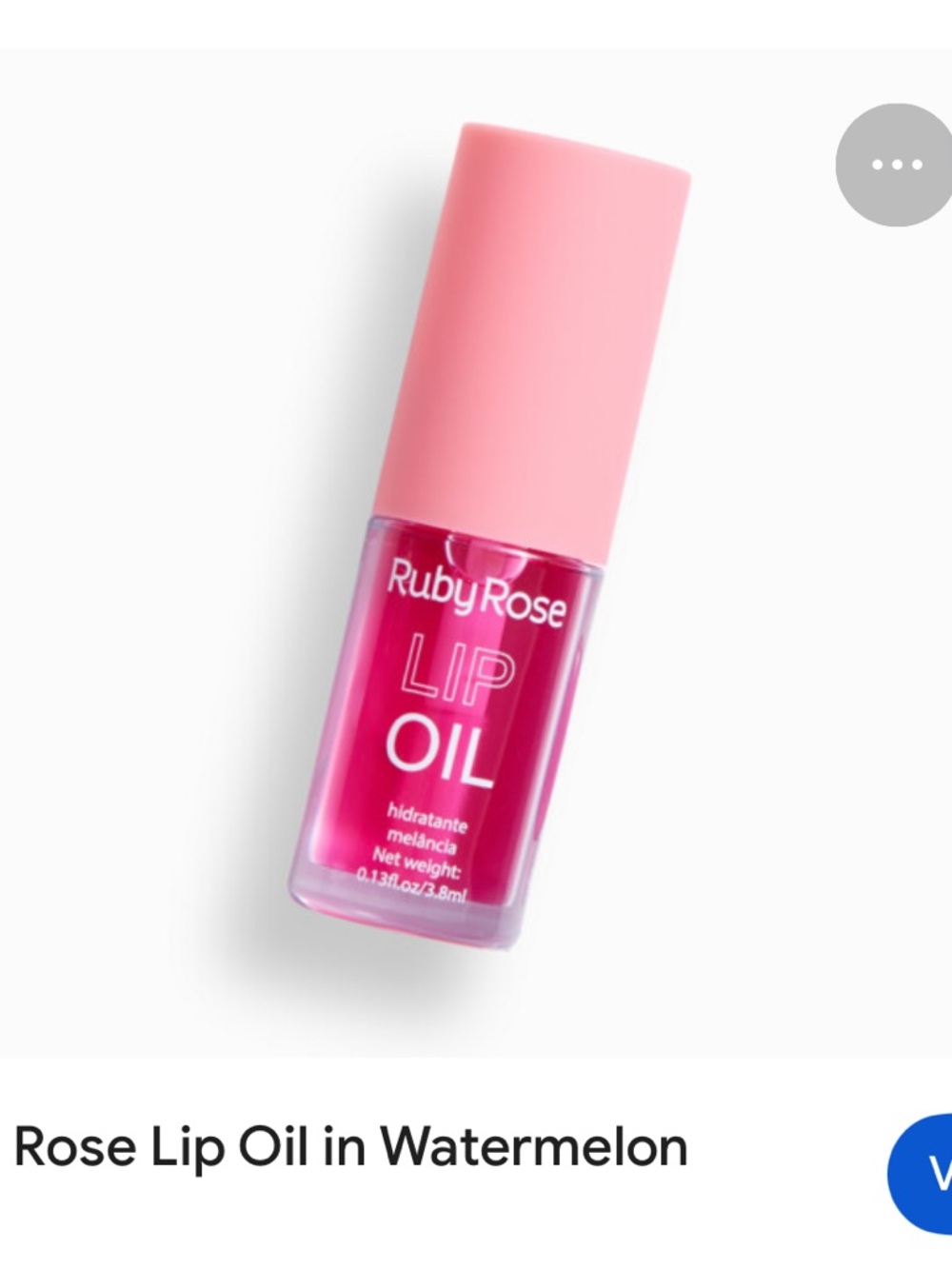 Ruby Rose Watermelon Lip Oil — Hydrating Pink Shine